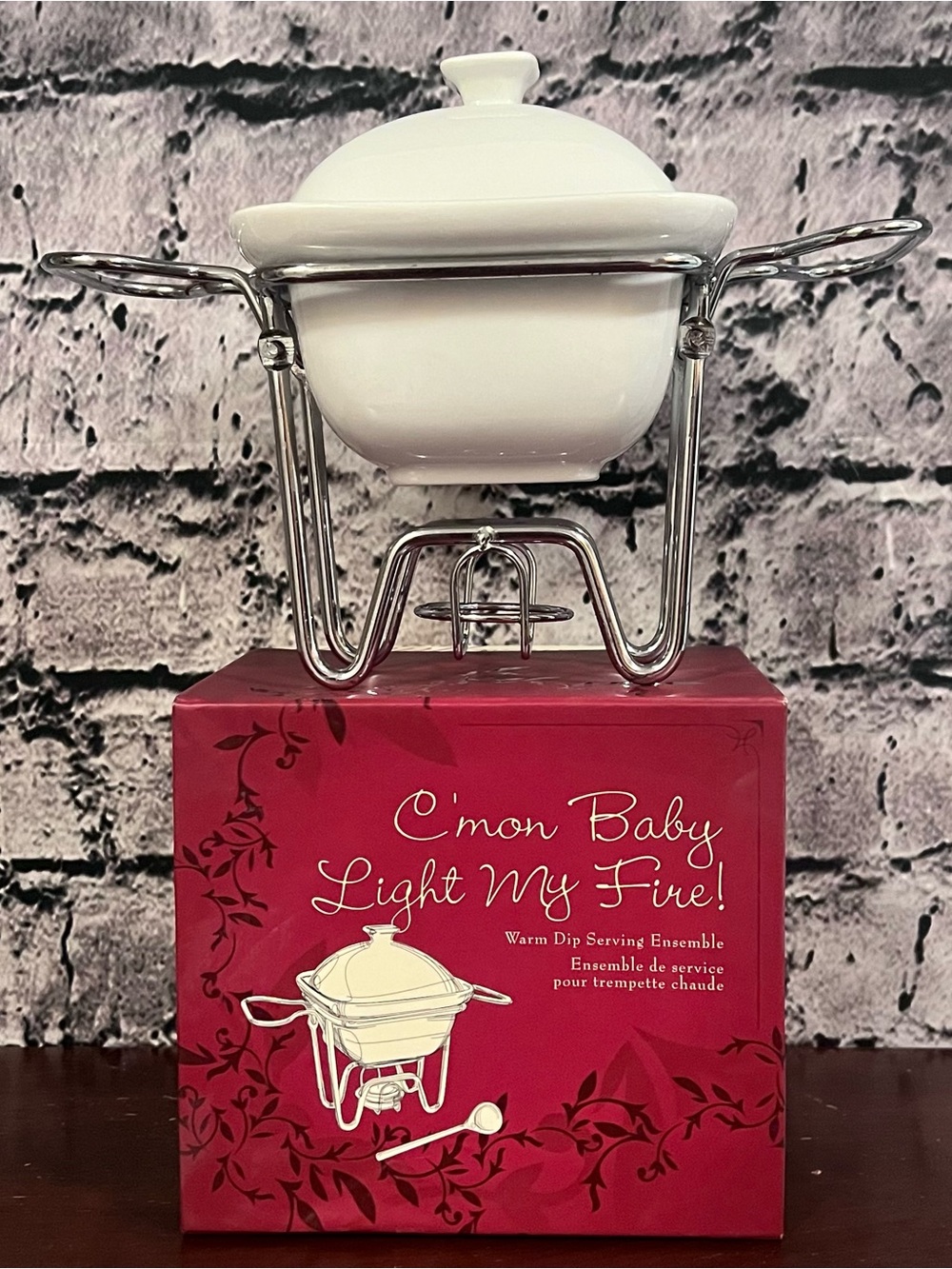 White Ceramic Warm Dip Serving Ensemble